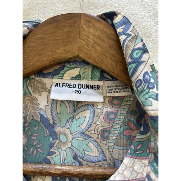 Alfred Dunner Womens Top Size 20 Boho Floral V-Neck Lightweight Blouse 2X - Picture 11 of 12